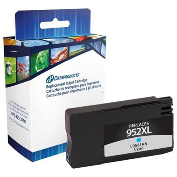 HP 952XL L0S61AN HP952XL High Yield Cyan Inkjet Cartridge by Dataproducts - DPC952XLCCA