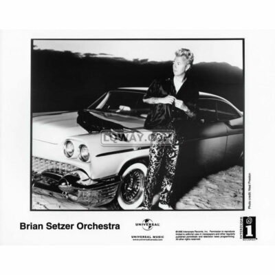 Brian Setzer Orchestra Band 90's Black & White 8x10 Vintage Celebrity Print